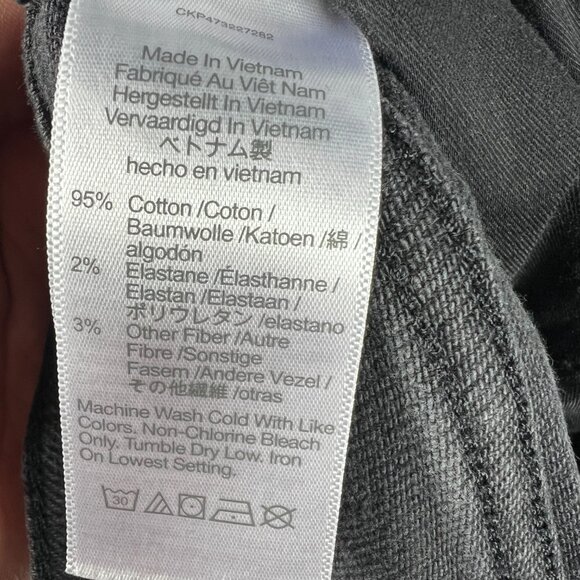 Madewell Jeans Womens Measured 35x25 Mid Rise Kick Out Black Denim Hemmed Tag 31 - Picture 9 of 16